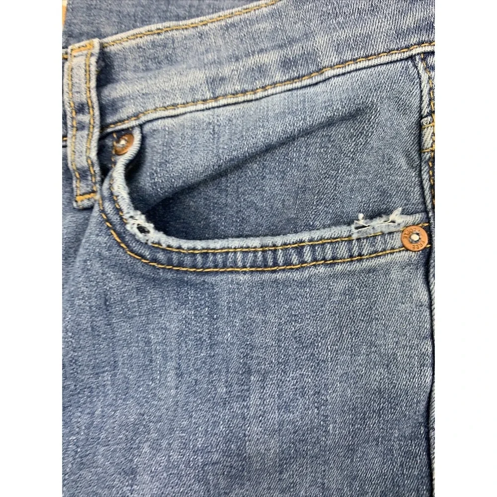 Free‎ People Jeans Womens Size 28 Destroyed Distress Skinny Medium Wash Denim
